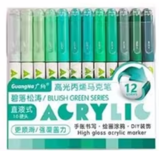 Guangna High gloss acrylic marker - Blush Green Series
