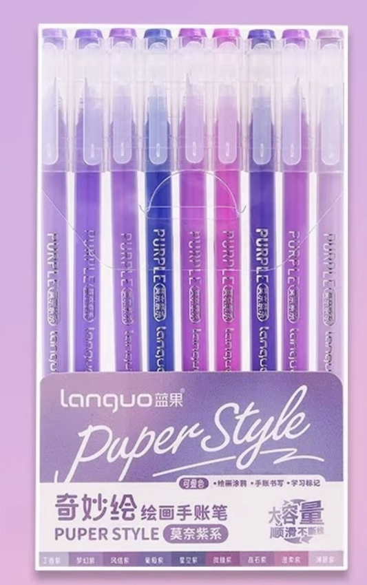 Languo Gel Pen - Purple Style (LG-D0556)