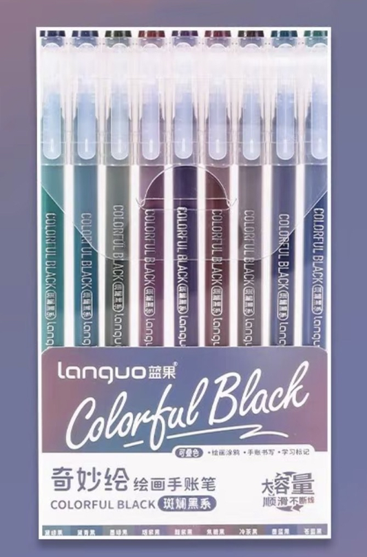 Languo Gel Pen - Colorful Black (LG-D0565)
