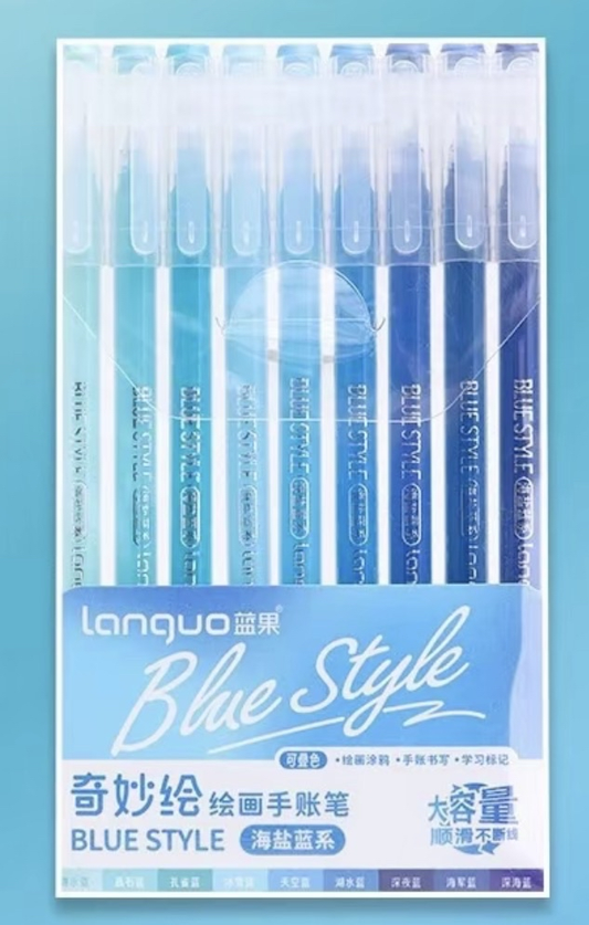Languo Gel Pen - Blue Style (LG-D0558)