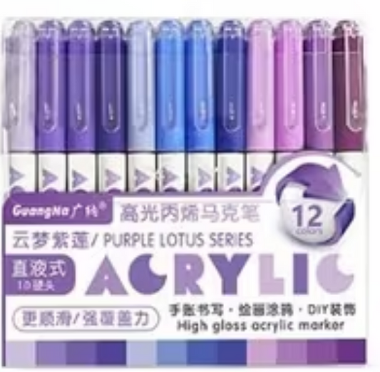 Guangna High gloss acrylic marker - Purple Lotus Series