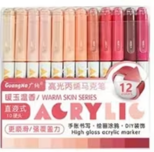 Guangna High gloss acrylic marker - Warm Skin Series